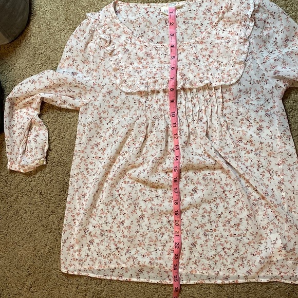 GAP Floral Print Long Sleeve Blouse Size Small - Picture 9 of 10